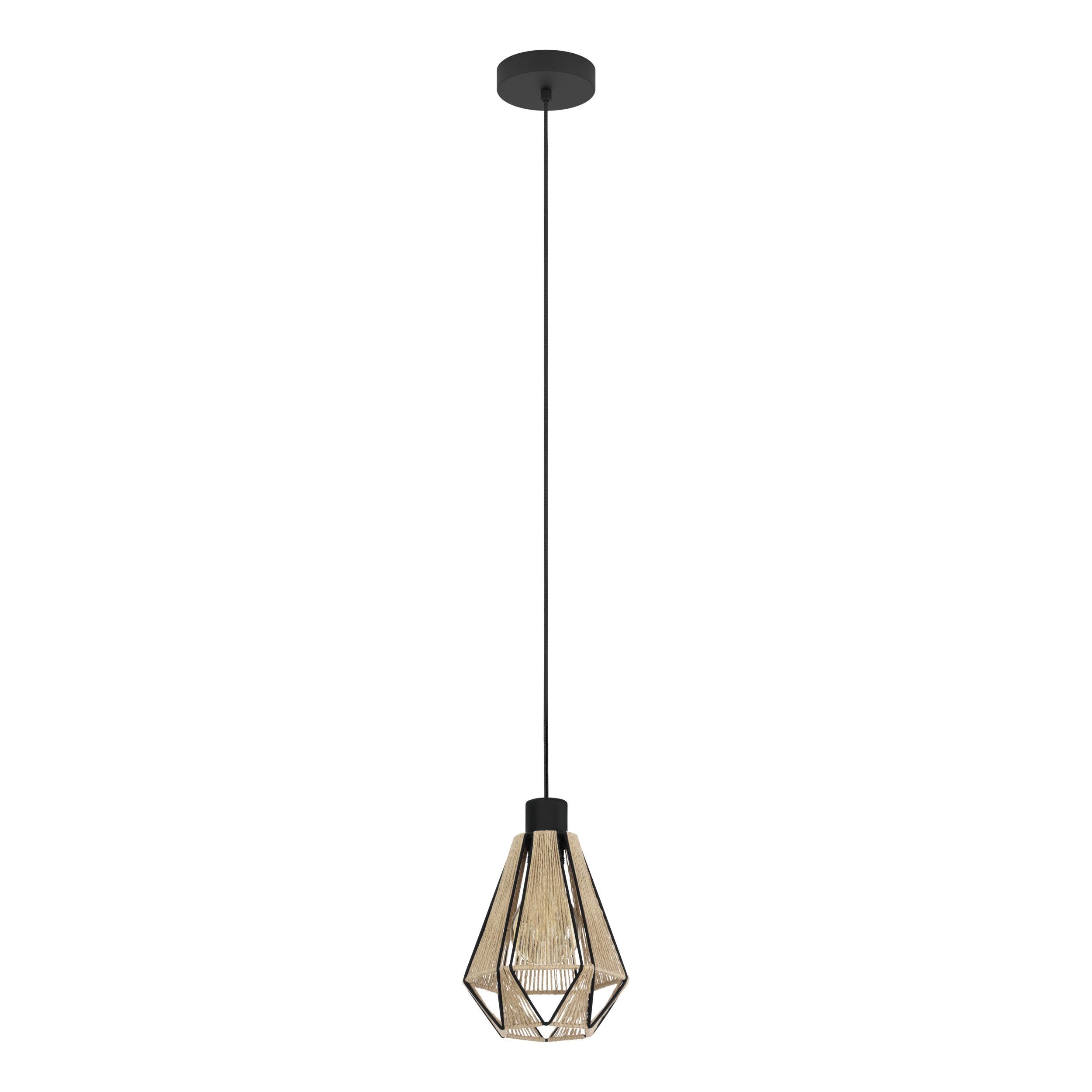 EGLO hanglamp Adwickle - e27 - 17 cm - zwart/bruin