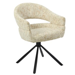 DÉJA Living Eetkamerstoel Zoë – Taupe – Draaibaar – Set van 2 DÉJA Living Eetkamerstoel Zoë – Taupe – Draaibaar – Set van 2