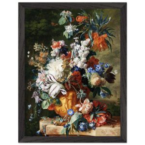 Artfulprints Poster met Lijst Jan van Huysum – Bouquet of flowers in a Artfulprints Poster met Lijst Jan van Huysum – Bouquet of flowers in a