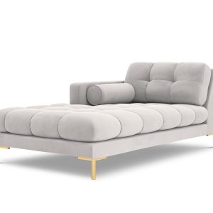 Cosmopolitan Design linker meridiaan Bali flueel, geld – 185x102x75cm Cosmopolitan Design linker meridiaan Bali flueel, geld – 185x102x75cm