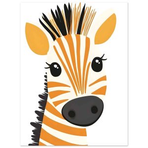 Artfulprints Poster Vrolijke zebra – 30×40 cm – Bruin Artfulprints Poster Vrolijke zebra – 30×40 cm – Bruin