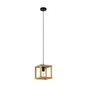 EGLO hanglamp Blackcrown 1 – e27 – 20 cm – zwart/bruin EGLO hanglamp Blackcrown 1 – e27 – 20 cm – zwart/bruin