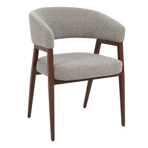 DÉJA Living Eetkamerstoel Fureso – Taupe/Walnoot – Set van 2