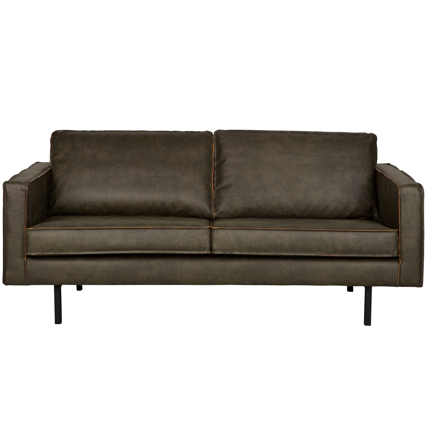 WOOOD 2-zits bank Rodeo - Recycle Leer - Army - 85x190x86