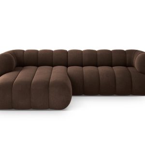 Cosmopolitan Design linker hoekbank Koge 5-zits, flueel chocolade – 16 Cosmopolitan Design linker hoekbank Koge 5-zits, flueel chocolade – 16