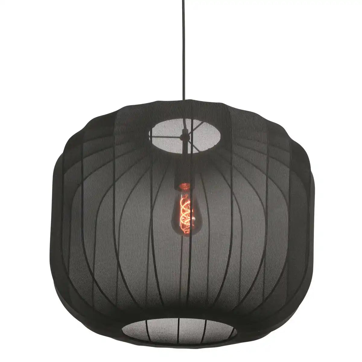 Anne Light & home hanglamp Sable - 1 lichts - 55 x 150 cm - zwart