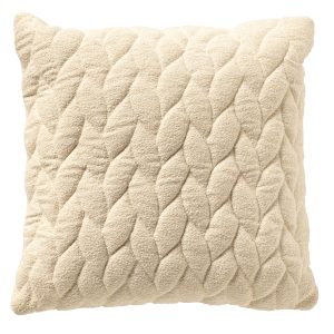 MADDY – kussenhoes 45×45 cm – vlechtpatroon – Whisper White – wit MADDY – kussenhoes 45×45 cm – vlechtpatroon – Whisper White – wit