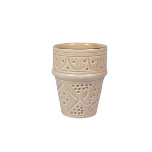 Chabi Chic Mok – Empreinte -zand/goud – keramiek – Ø 7 cm x H 9,5 cm ( Chabi Chic Mok – Empreinte -zand/goud – keramiek – Ø 7 cm x H 9,5 cm (