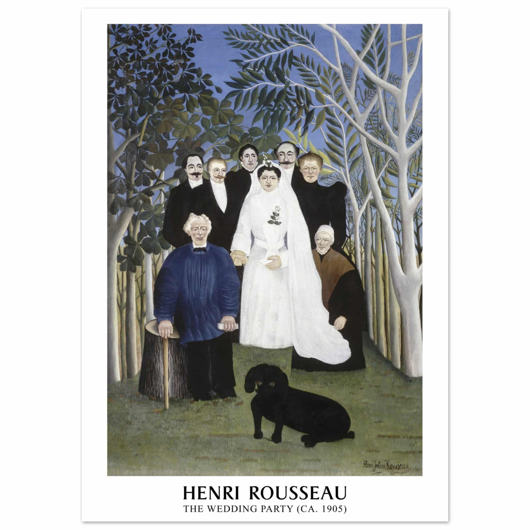 Artfulprints Poster Henri Rousseau - The wedding party - 50x70 cm - Me