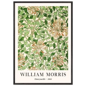 Artfulprints Poster met Lijst William Morris – Honeysuckle 1886 – 70×1