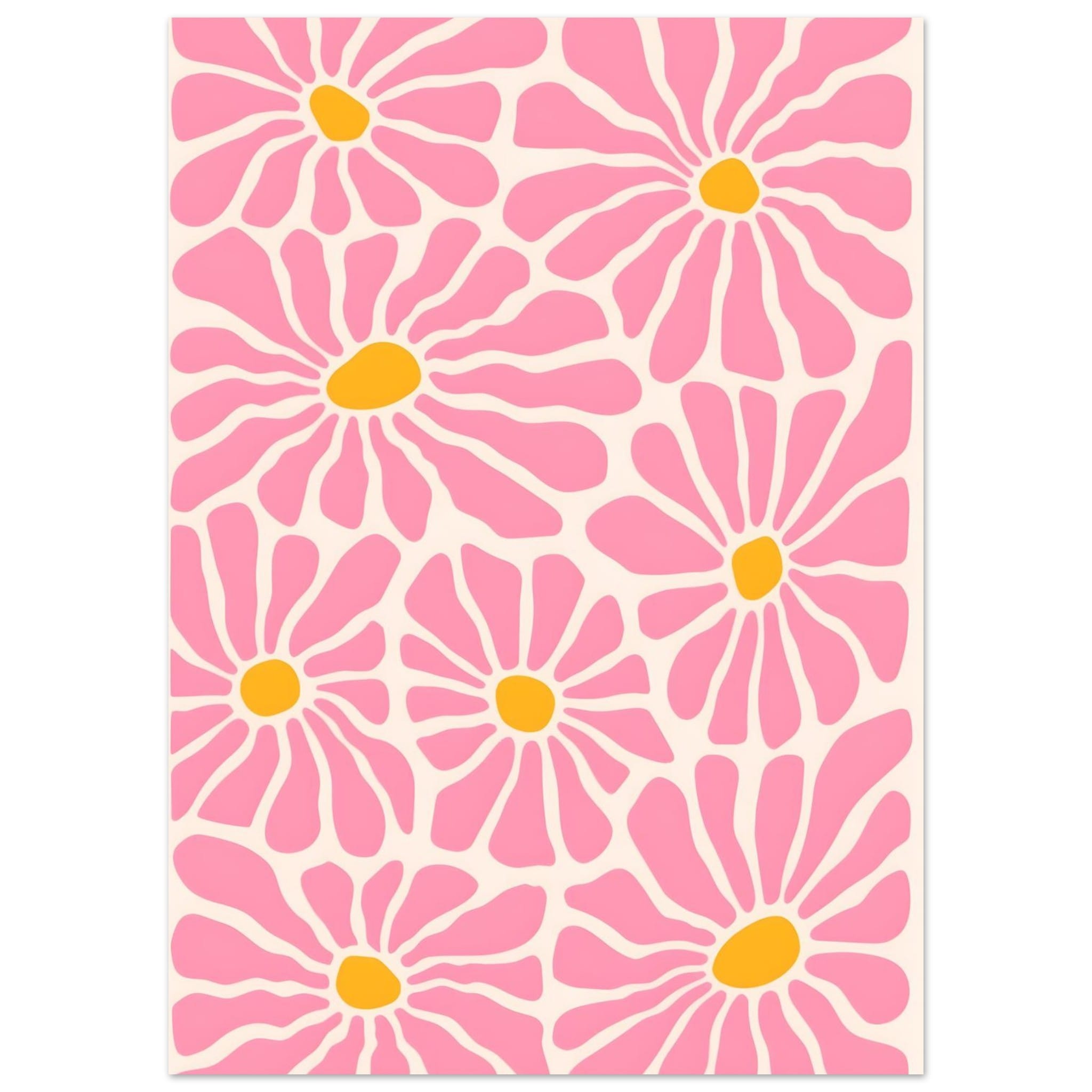 Artfulprints Poster Matisse - Pink flowers - 50x70 cm - Roze