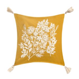 Calma House Kussenhoes Sakura – Mosterd – 45×45
