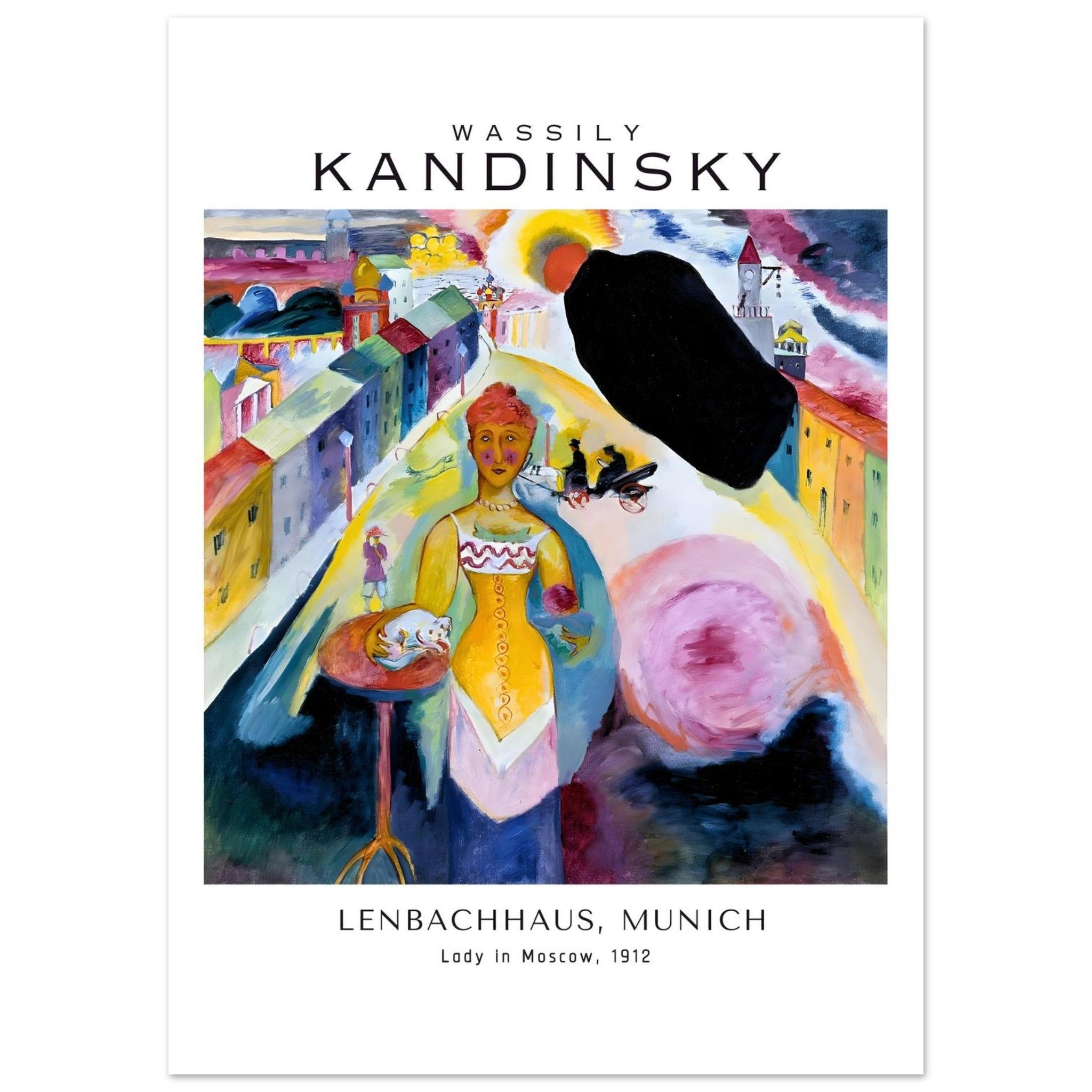 Artfulprints Wassily Kandinsky - Lady in Moscow poster 50x70 cm