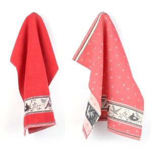 Luxe Keukendoek en Theedoek – Vogel Rood – Bunzlau Castle – 100% biolo Luxe Keukendoek en Theedoek – Vogel Rood – Bunzlau Castle – 100% biolo
