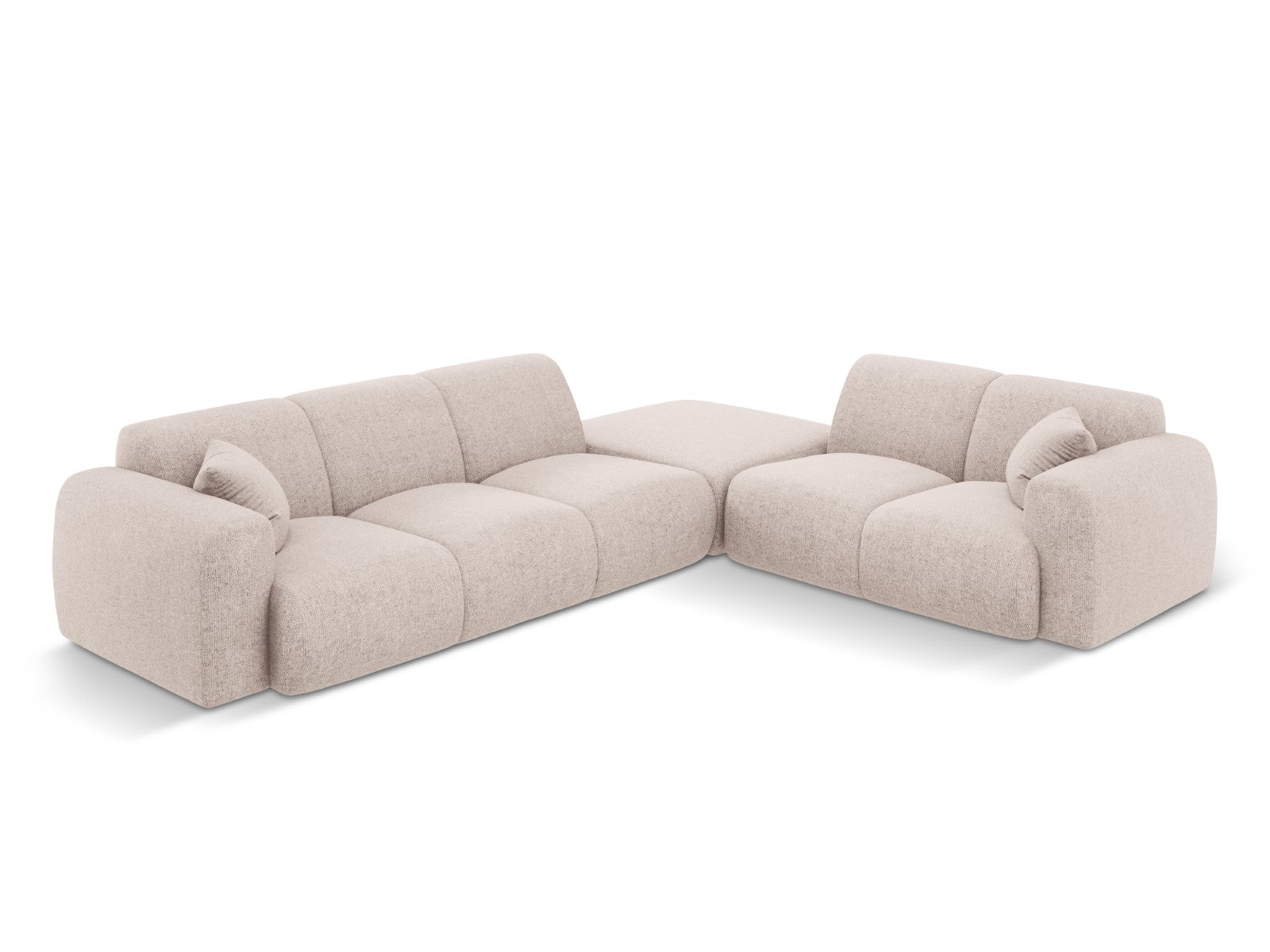 Cosmopolitan Design rechter hoekbank Nolio 4-zits, chenille, beige - 2