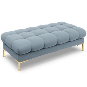 Cosmopolitan Design Bank Bali 2-zits, flueel, lichtblauw – 62x133x40cm Cosmopolitan Design Bank Bali 2-zits, flueel, lichtblauw – 62x133x40cm
