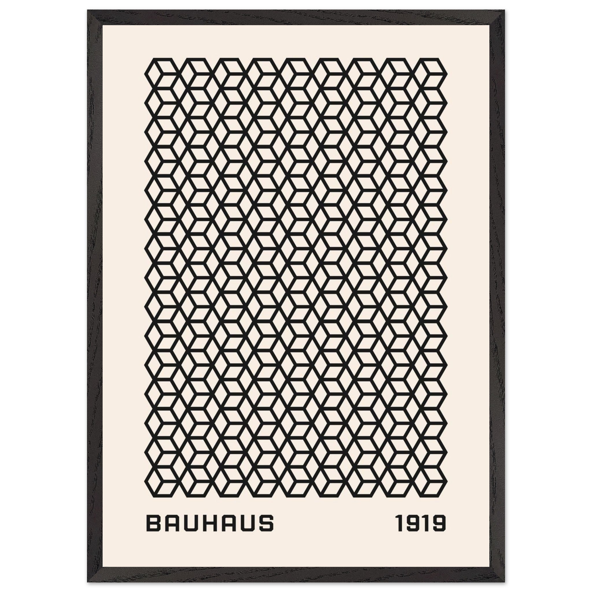 Artfulprints Poster met Lijst Bauhaus - 1919 beehive - 50x70 cm - Zwar