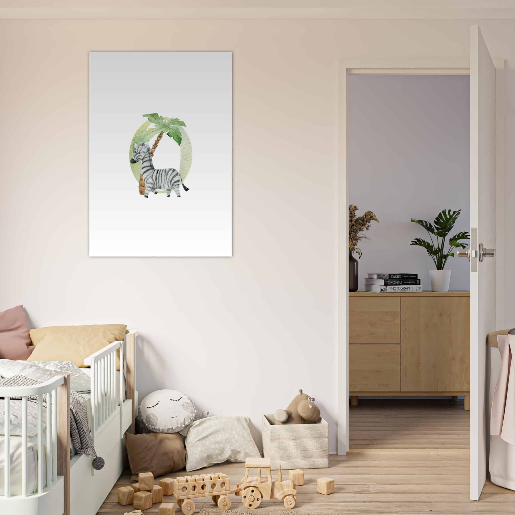 Artfulprints Poster Cijfer 0 kinderkamer - 70x100 cm - Meerkleurig