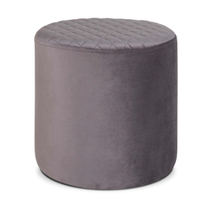 Artichok Jip Ronde Poef Velvet Ø 34 x 36 cm – Grijs