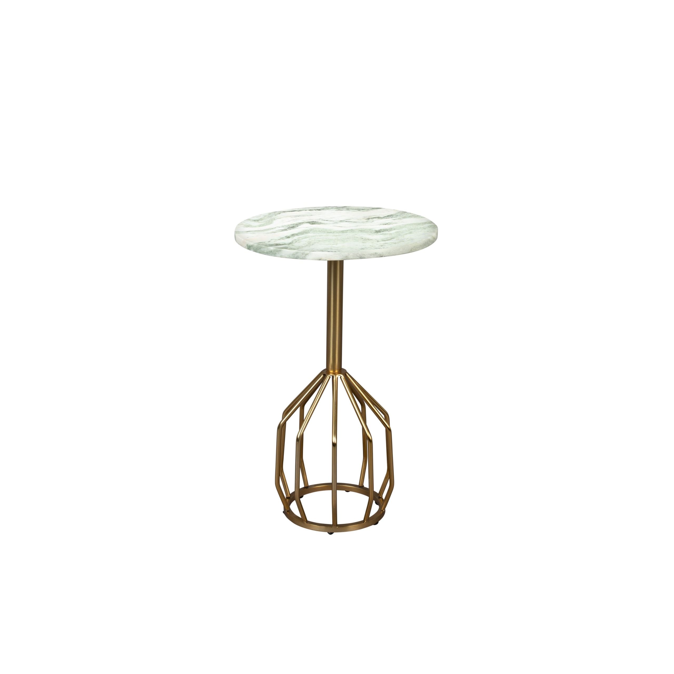 Dutchbone Salerno Bijzettafel Rond 25 cm Marmer Goud