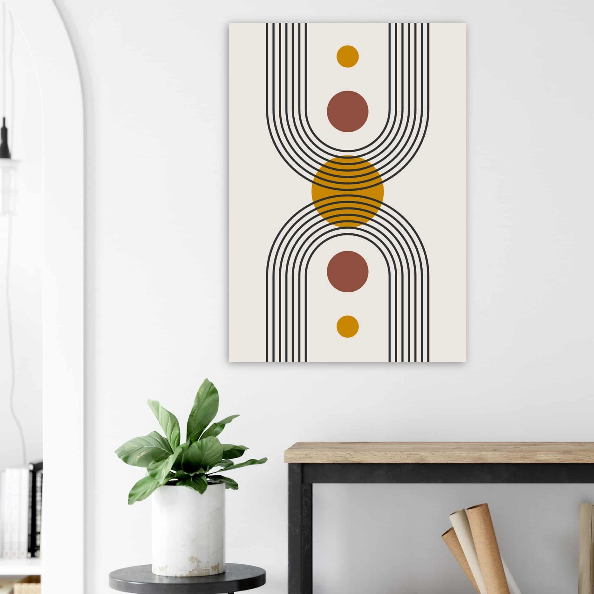 Artfulprints Poster Boho – Solar form - 70x100 cm - Meerkleurig