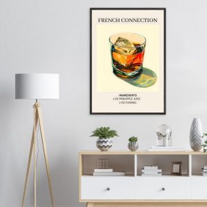 Artfulprints Poster French Connection cocktail – Ingrediënten – 70×100 Artfulprints Poster French Connection cocktail – Ingrediënten – 70×100