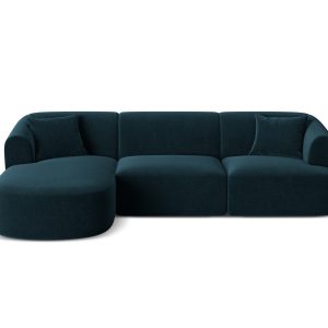 Cosmopolitan Design Modulaire hoekbank links Campi 4-zits, flueel diep Cosmopolitan Design Modulaire hoekbank links Campi 4-zits, flueel diep