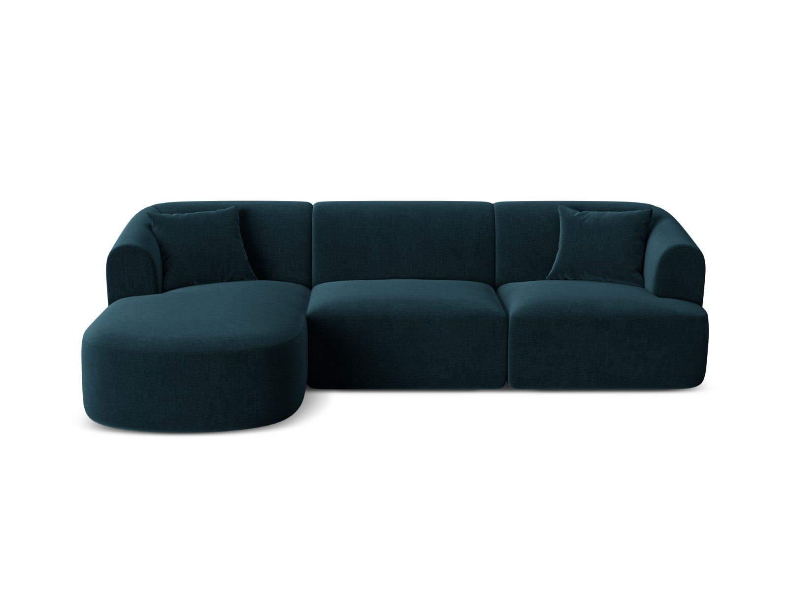 Cosmopolitan Design Modulaire hoekbank links Campi 4-zits, flueel diep
