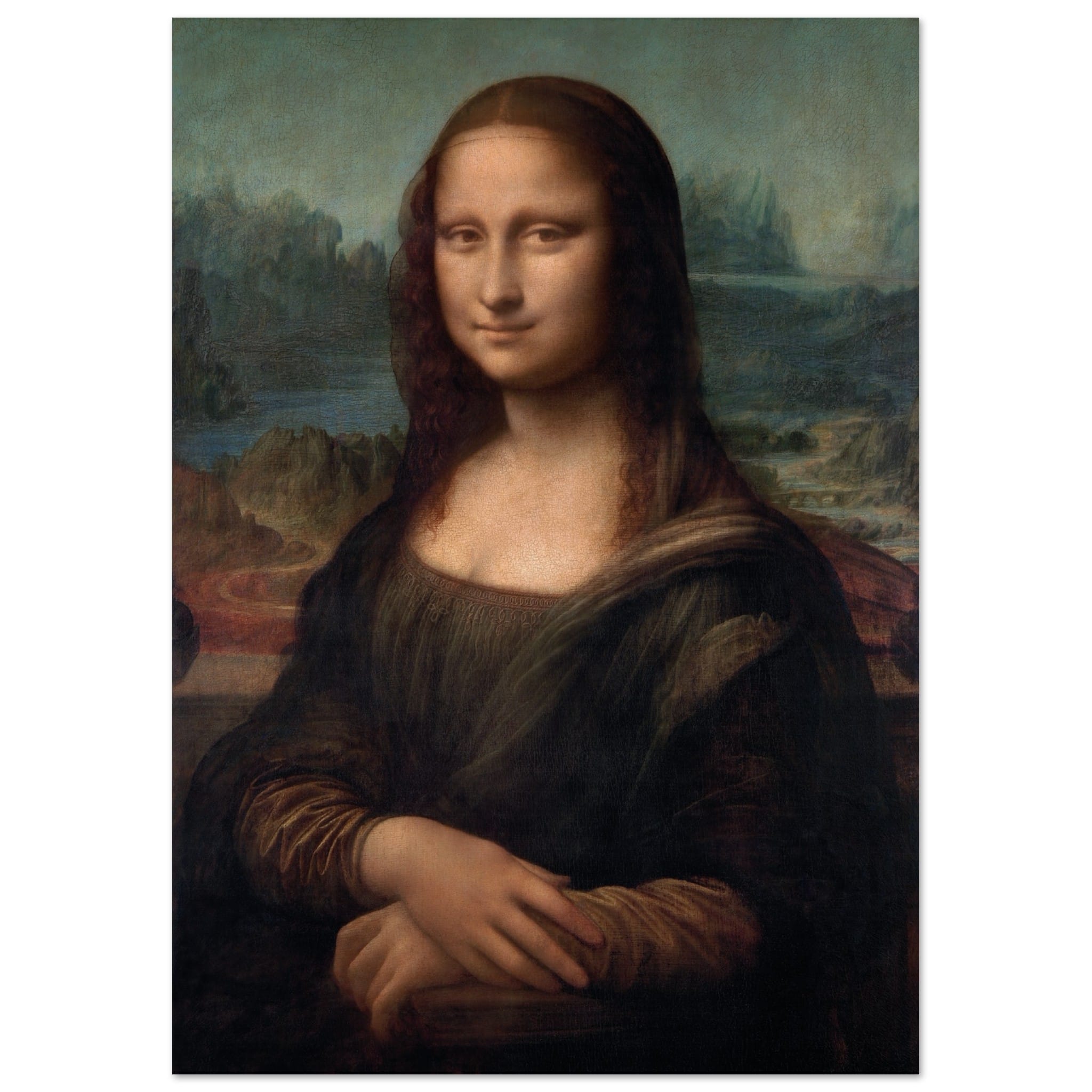 Artfulprints Poster Leonardo Da Vinci - Mona Lisa - A4 21x29.7 cm - Br