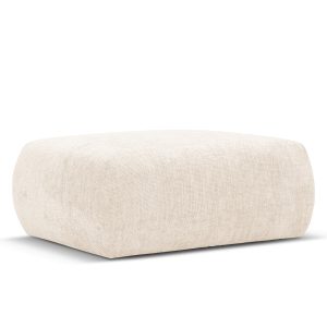 Cosmopolitan Design Poef Matera chenille, lichtbeige – 68x86x40cm Cosmopolitan Design Poef Matera chenille, lichtbeige – 68x86x40cm