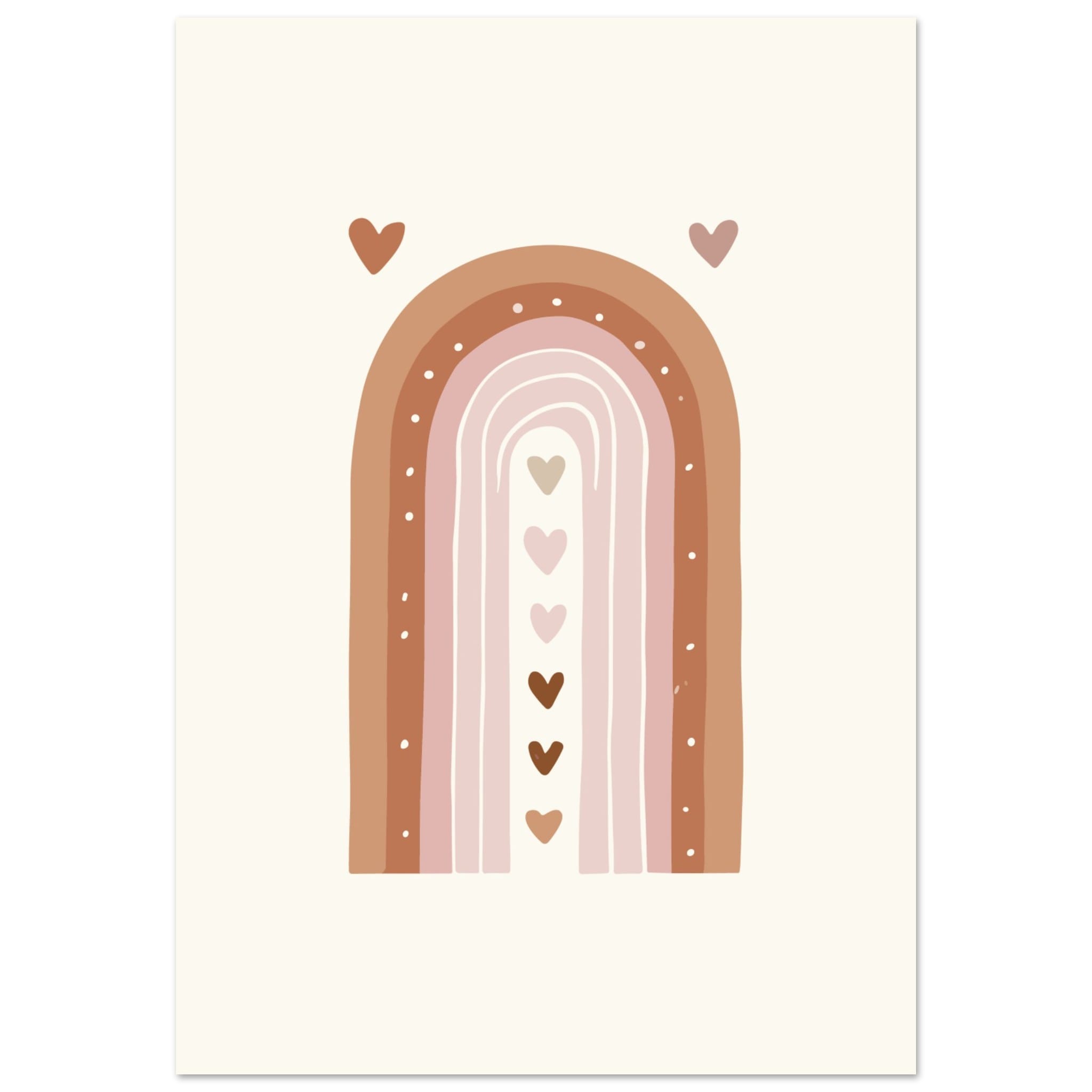 Artfulprints Poster Pastel rainbow I - 70x100 cm - Roze