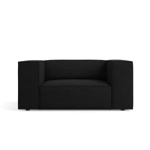 Cosmopolitan Design Fauteuil Arendal chenille met ribbeleffect, zwart Cosmopolitan Design Fauteuil Arendal chenille met ribbeleffect, zwart