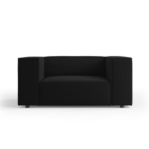 Cosmopolitan Design Fauteuil Arendal flueel, zwart – 102x124x70cm Cosmopolitan Design Fauteuil Arendal flueel, zwart – 102x124x70cm
