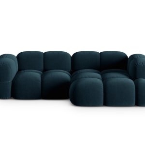 Cosmopolitan Design rechter hoekbank Loretto 3-zits, flueel diepe olie Cosmopolitan Design rechter hoekbank Loretto 3-zits, flueel diepe olie