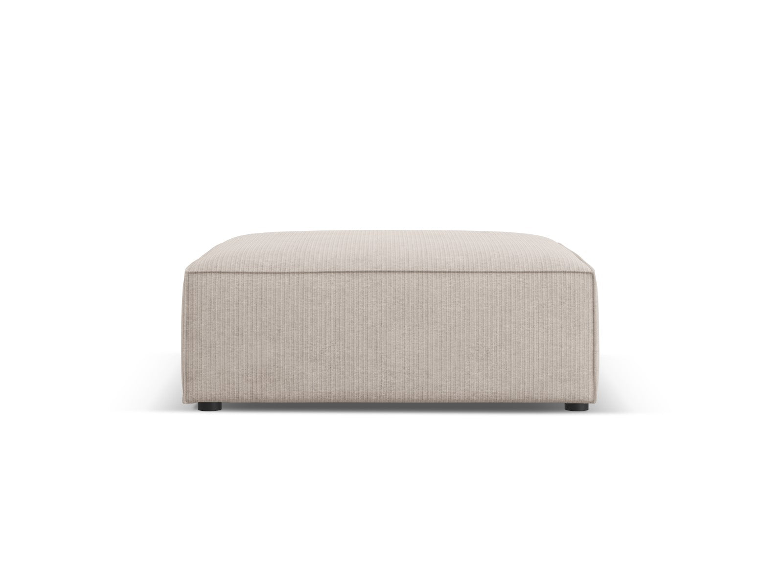Cosmopolitan Design Poef Arendal chenille met ribbeleffect, donkerbeig