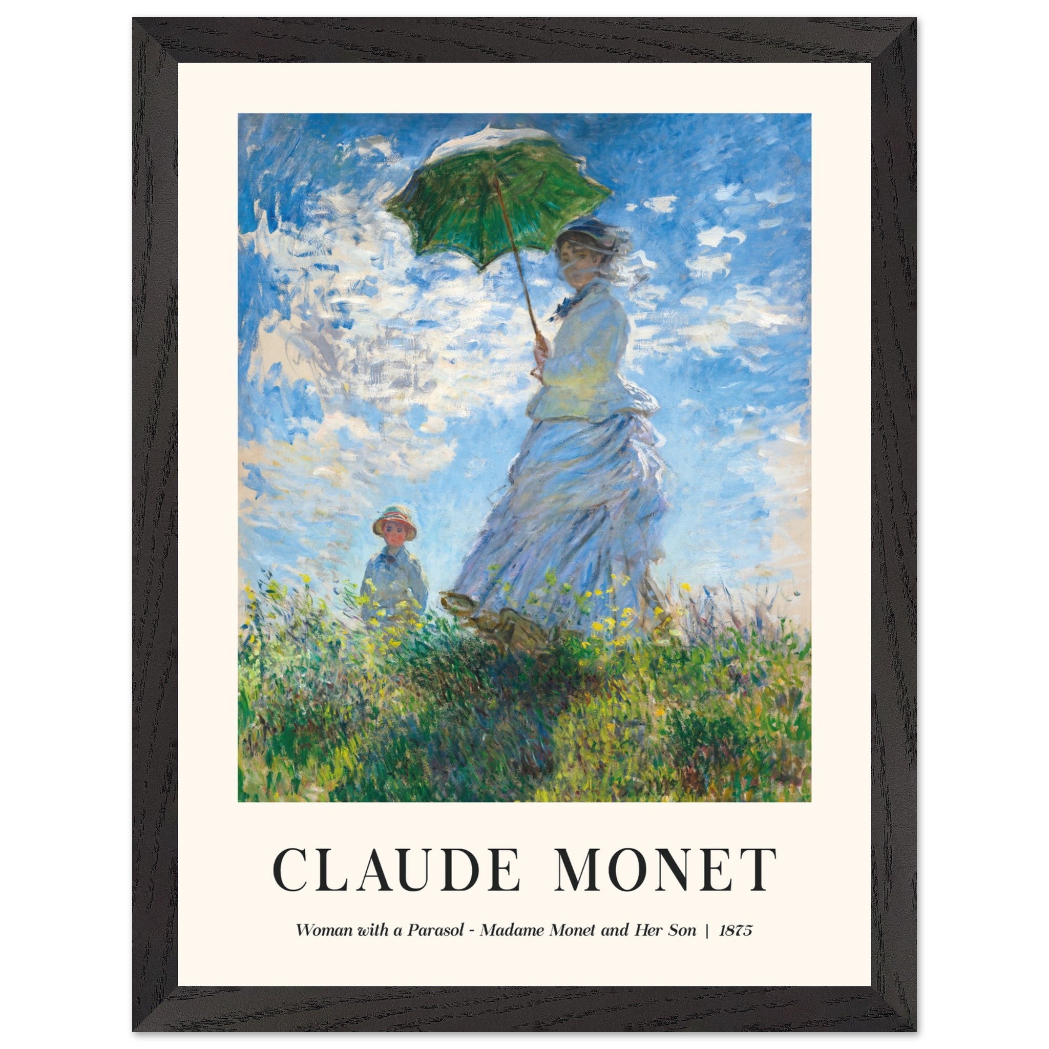 Artfulprints Poster met Lijst Claude Monet - Women with a parasol - 30