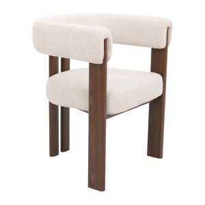 DÉJA Living Eetkamerstoel Aragon – Beige/Walnoot – Zithoogte 46cm – Se DÉJA Living Eetkamerstoel Aragon – Beige/Walnoot – Zithoogte 46cm – Se