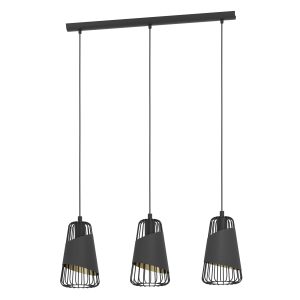 EGLO hanglamp Austell – e27 – 76,5 cm – zwart/goud EGLO hanglamp Austell – e27 – 76,5 cm – zwart/goud