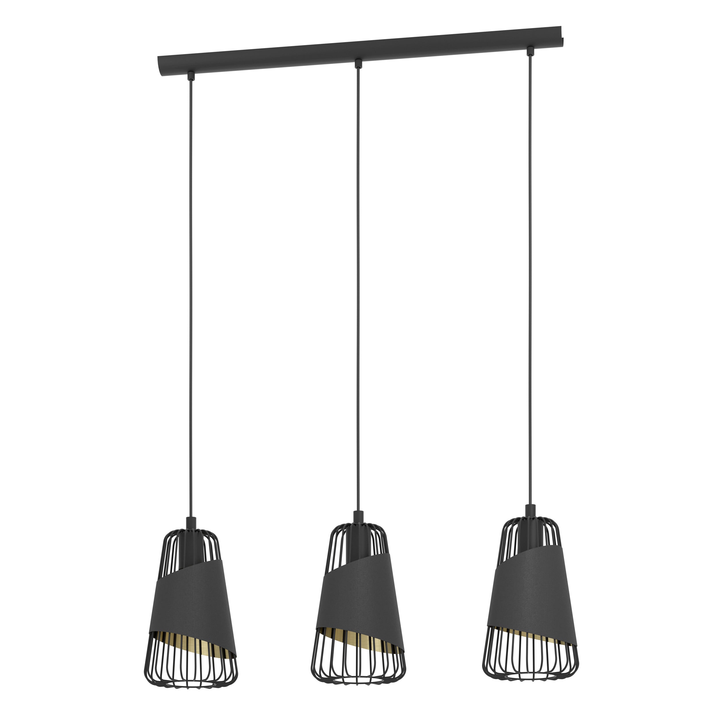 EGLO hanglamp Austell - e27 - 76,5 cm - zwart/goud