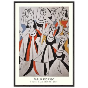 Artfulprints Poster met Lijst Pablo Picasso – Seven ballerinas – 70×10 Artfulprints Poster met Lijst Pablo Picasso – Seven ballerinas – 70×10