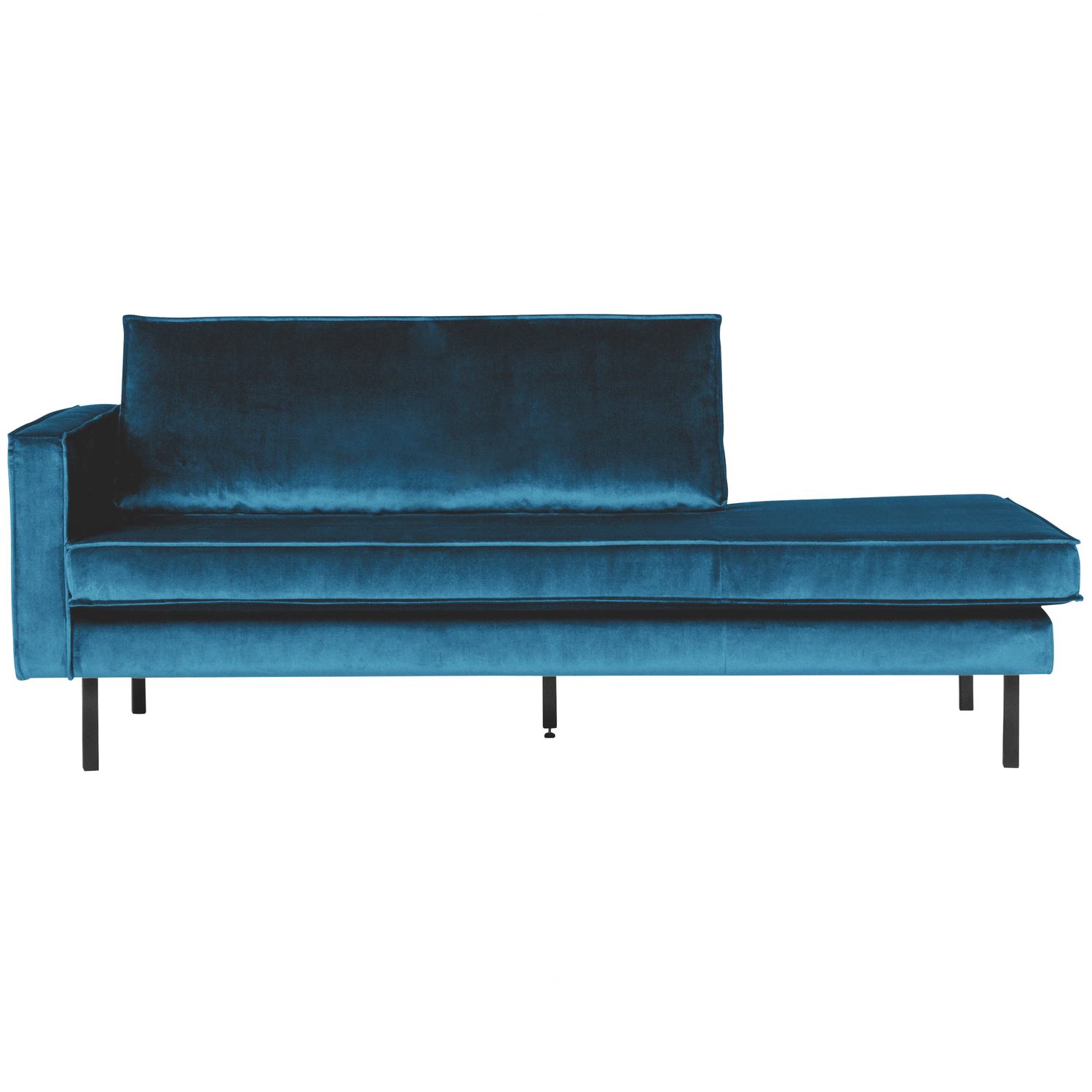 WOOOD daybed links Rodeo - Velvet - Blauw - 85x203x86