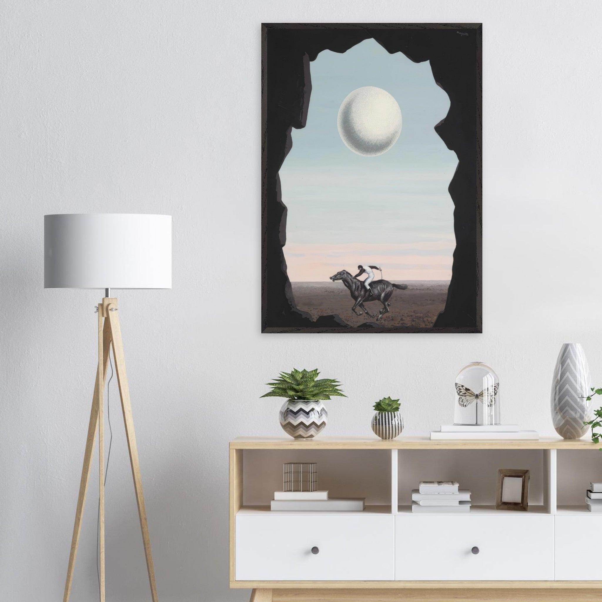 Artfulprints Poster René Magritte - Le jockey perdu - 70x100 cm - Blau