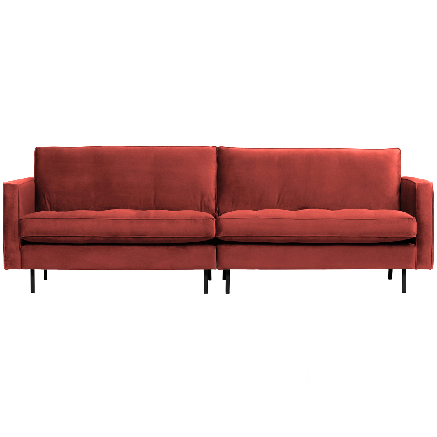 WOOOD classic 3-zits bank Rodeo - Velvet - Chestnut - 83x275x88