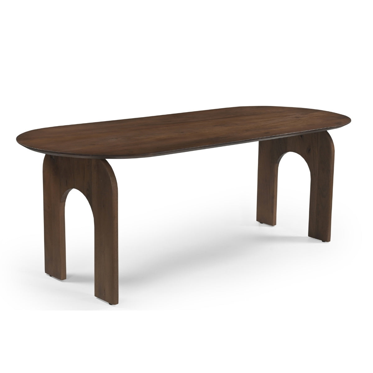 DÉJA Living Eettafel Vantaa - Ovaal Donkerbruin Hout - 220x90x76cm