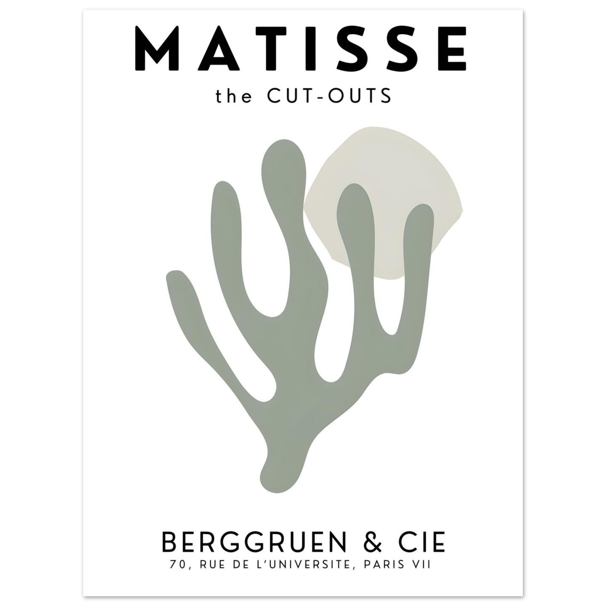 Artfulprints Poster Matisse – Bloom cuts - 30x40 cm - Grijs