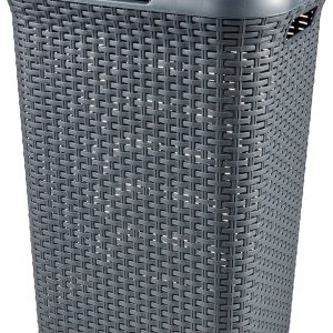 Curver Style Wasmand met Deksel – 60L – Antraciet