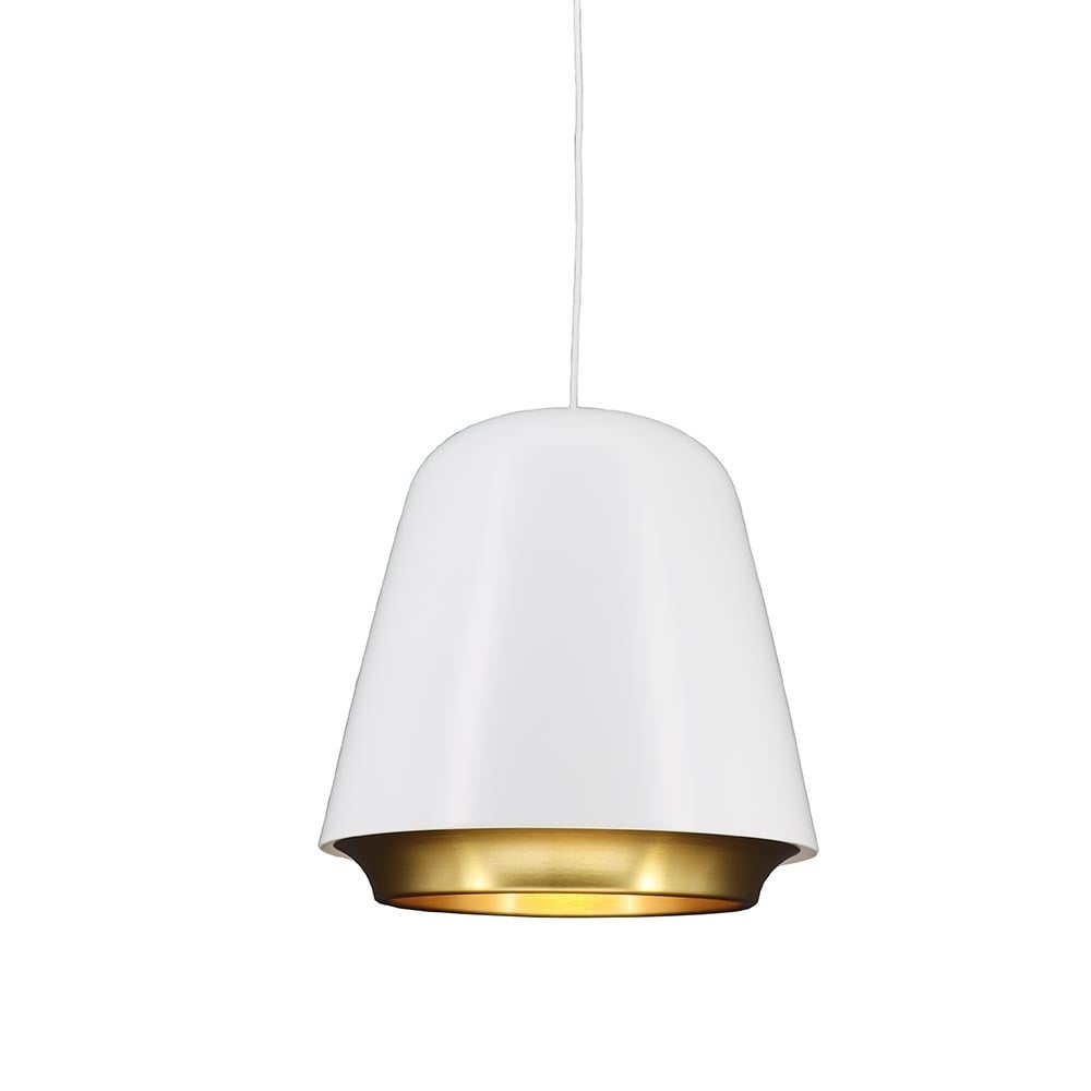 Artdelight hanglamp Santiago - 1 lichts - 35 x 175 cm - wit - goud