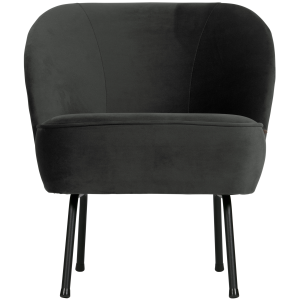 WOOOD fauteuil Vogue – Velvet – Zwart – 69x57x70 WOOOD fauteuil Vogue – Velvet – Zwart – 69x57x70