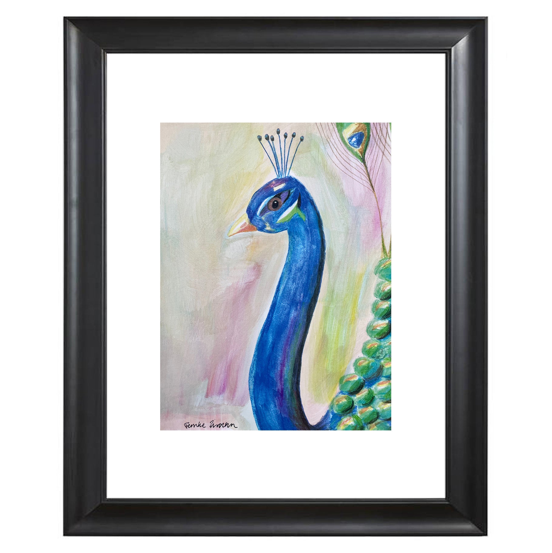 Catchii poster Peacock Funky Neon - meerkleurig - 297x210 cm
