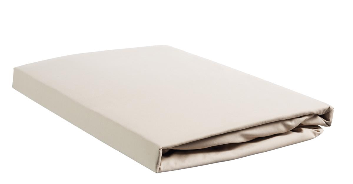 Ambiante hoeslaken Cotton Uni HL - 160x220 cm - zand